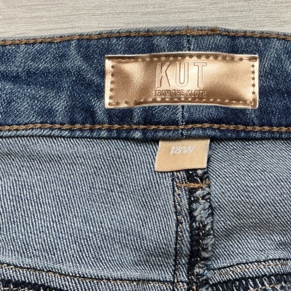 Kut from the Kloth Sienna High Rise Wide Leg Jeans Blue 18W New With Tags - Picture 7 of 9